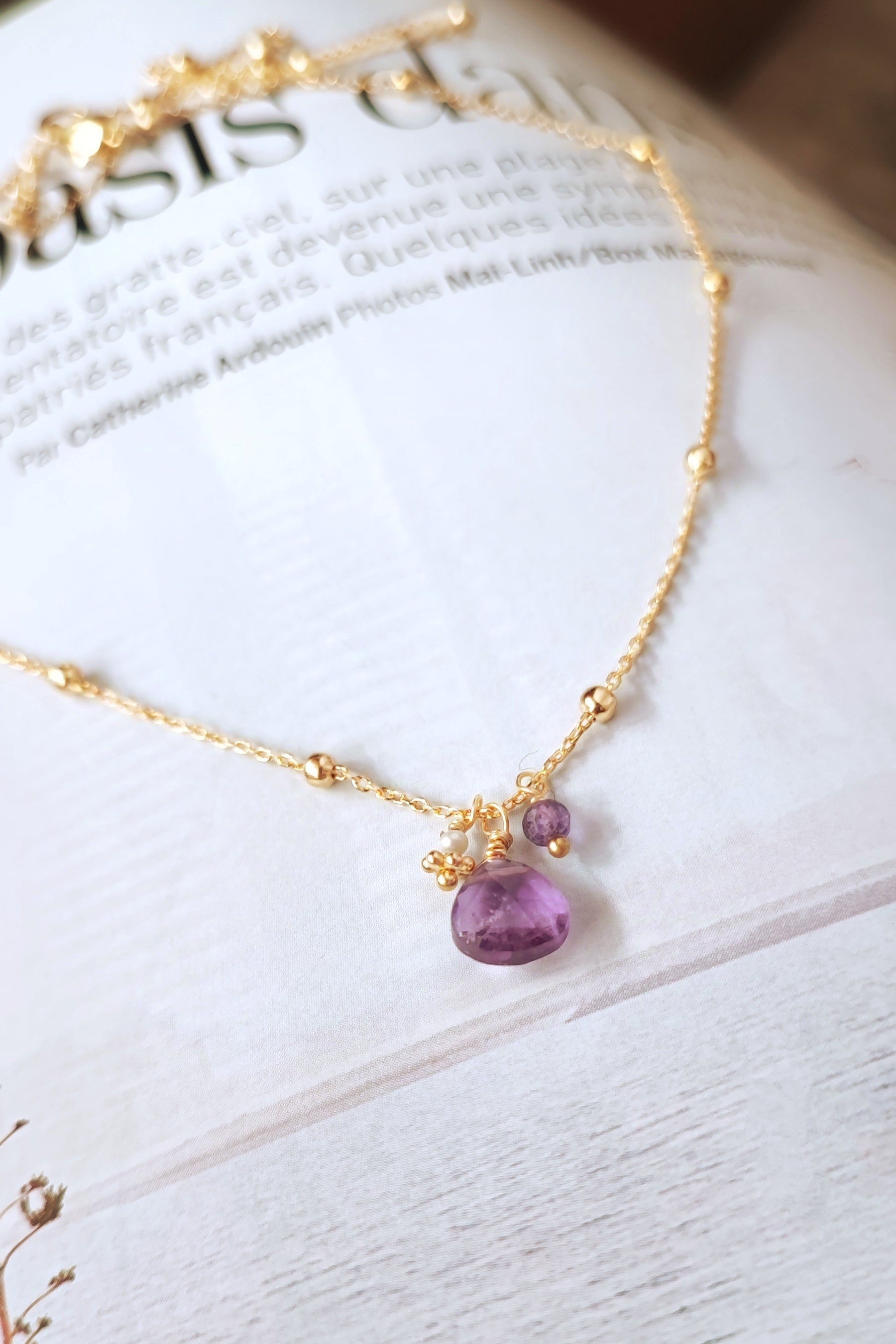 Collier améthyste perles rondes 14 mm - Collier/Améthyste - Miracles Collier améthyste perles rondes 14 mm - Collier/Améthyste - Miracles