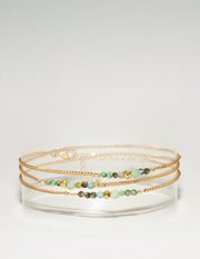Bracelet triple turquoise plaqué or Collection Blue Lagoon Ô plum