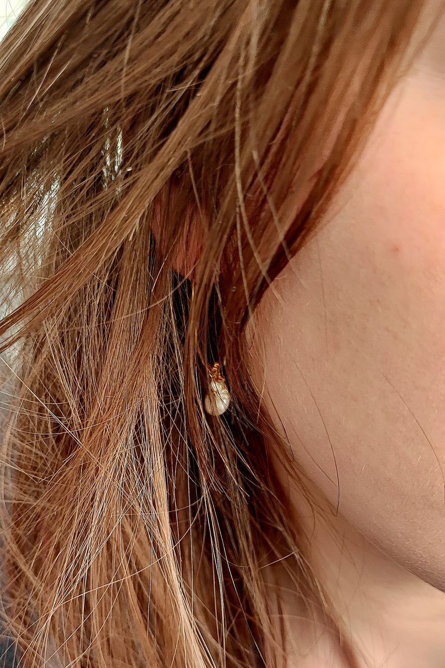 Boucles grandes créoles Perles baroques