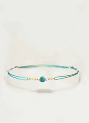 Bracelet cordon mini emeraude