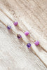 Bracelet trois rubis plaqué or argent 925 ô plum