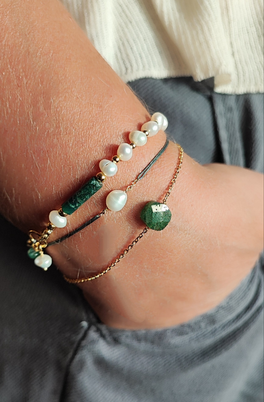 Bracelet Perles Pierres Jo
