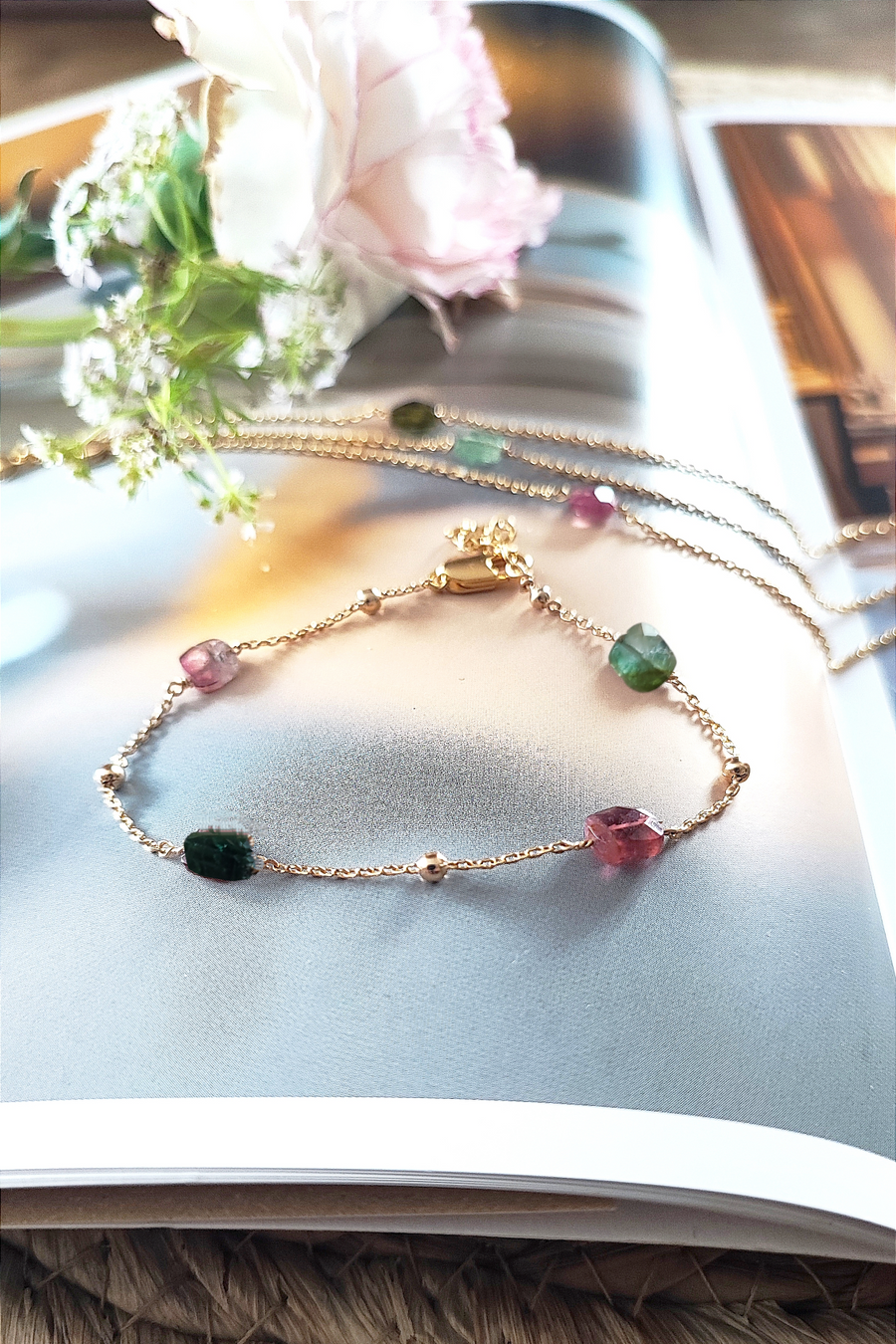 Bracelet 4 Tourmalines multicolores