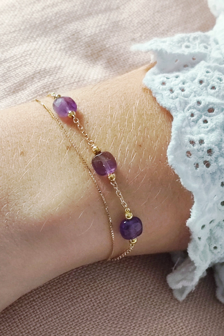 Bracelet 3 Améthystes