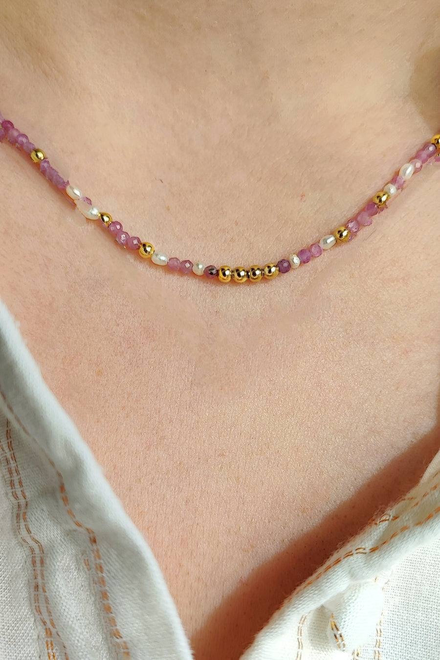 Collier Rivière Rubis