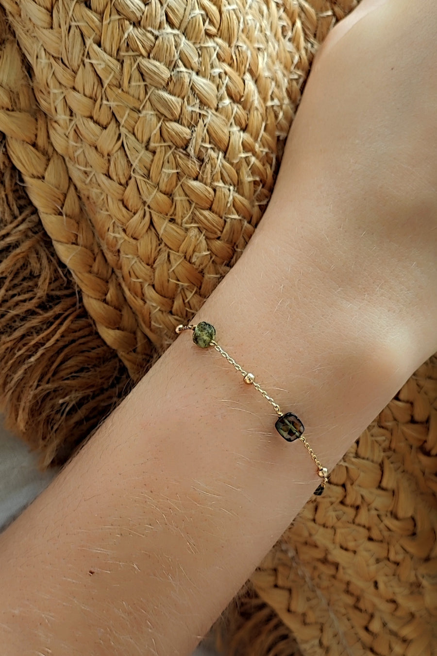 Bracelet 4 Tourmalines Vertes