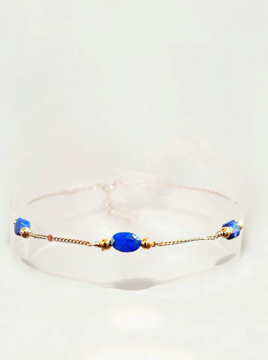 Bracelet trois Lapis Lazuli