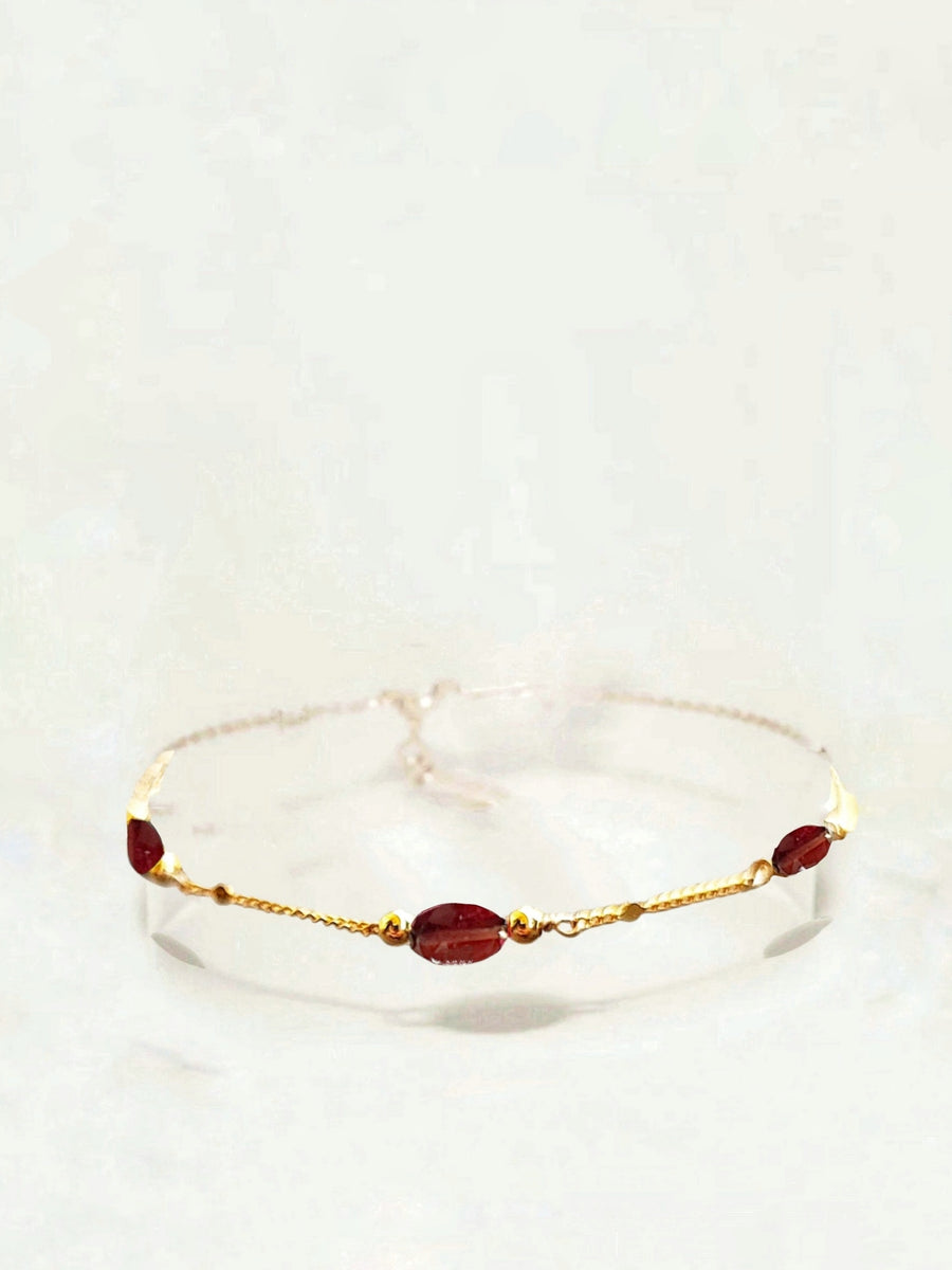 Bracelet trois Grenats