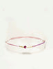 bracelet cordon mini rubis plaqué or 
