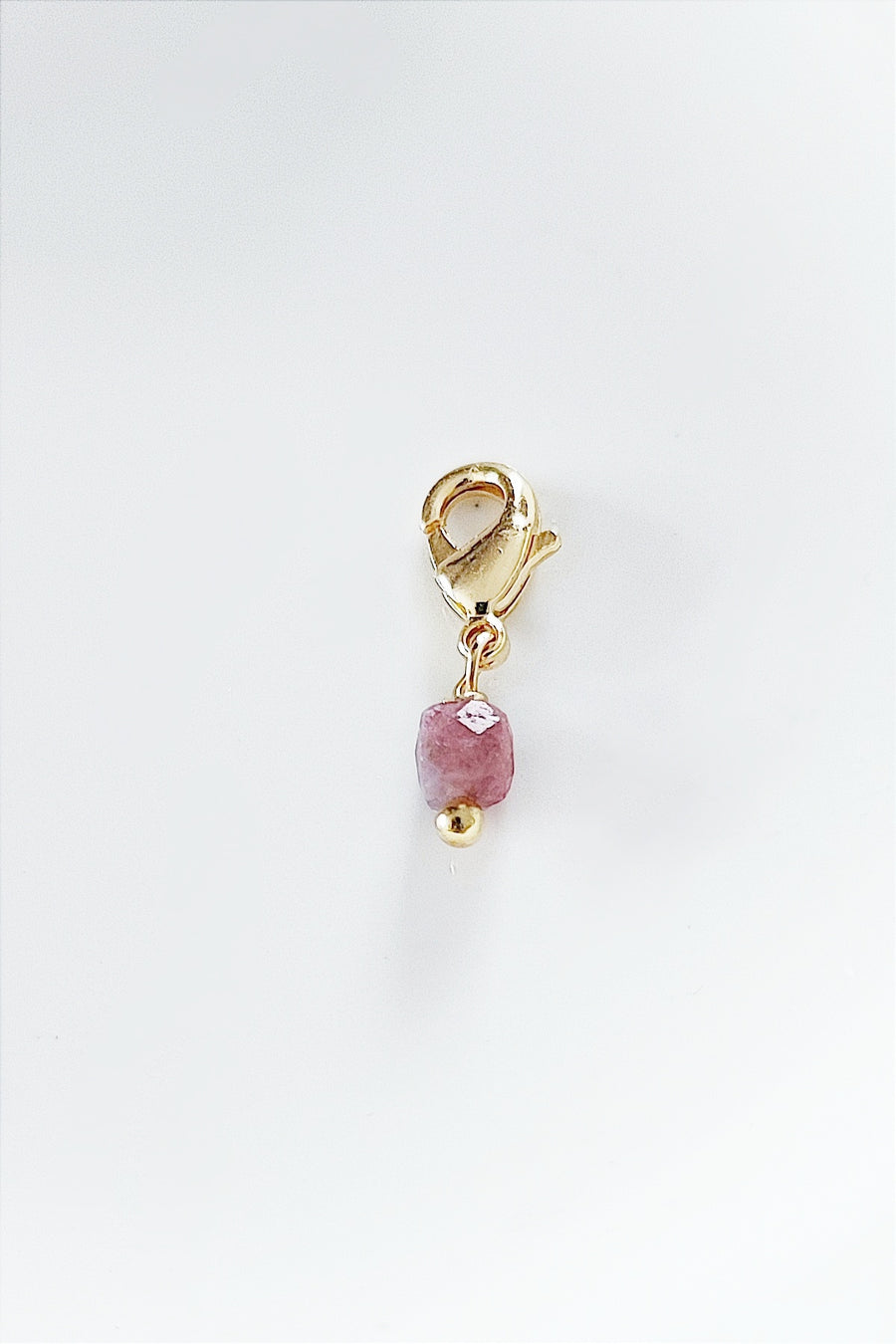 Breloque Cube Tourmaline Rose