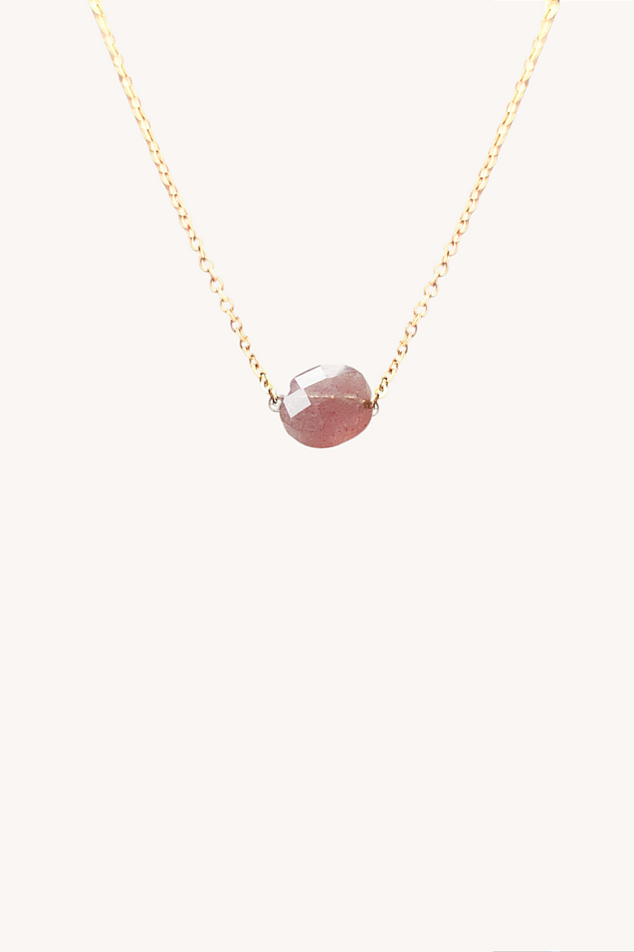 Collier Shénaa Strawberry Quartz