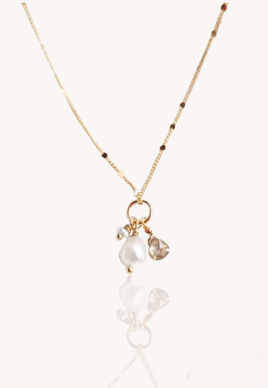 Collier grappe Quartz Rutile