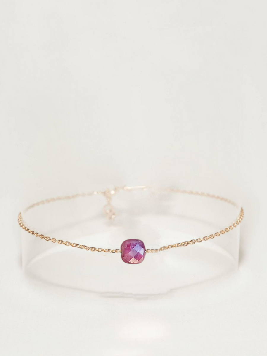 Bracelet Chaîne Rubis d'Inde