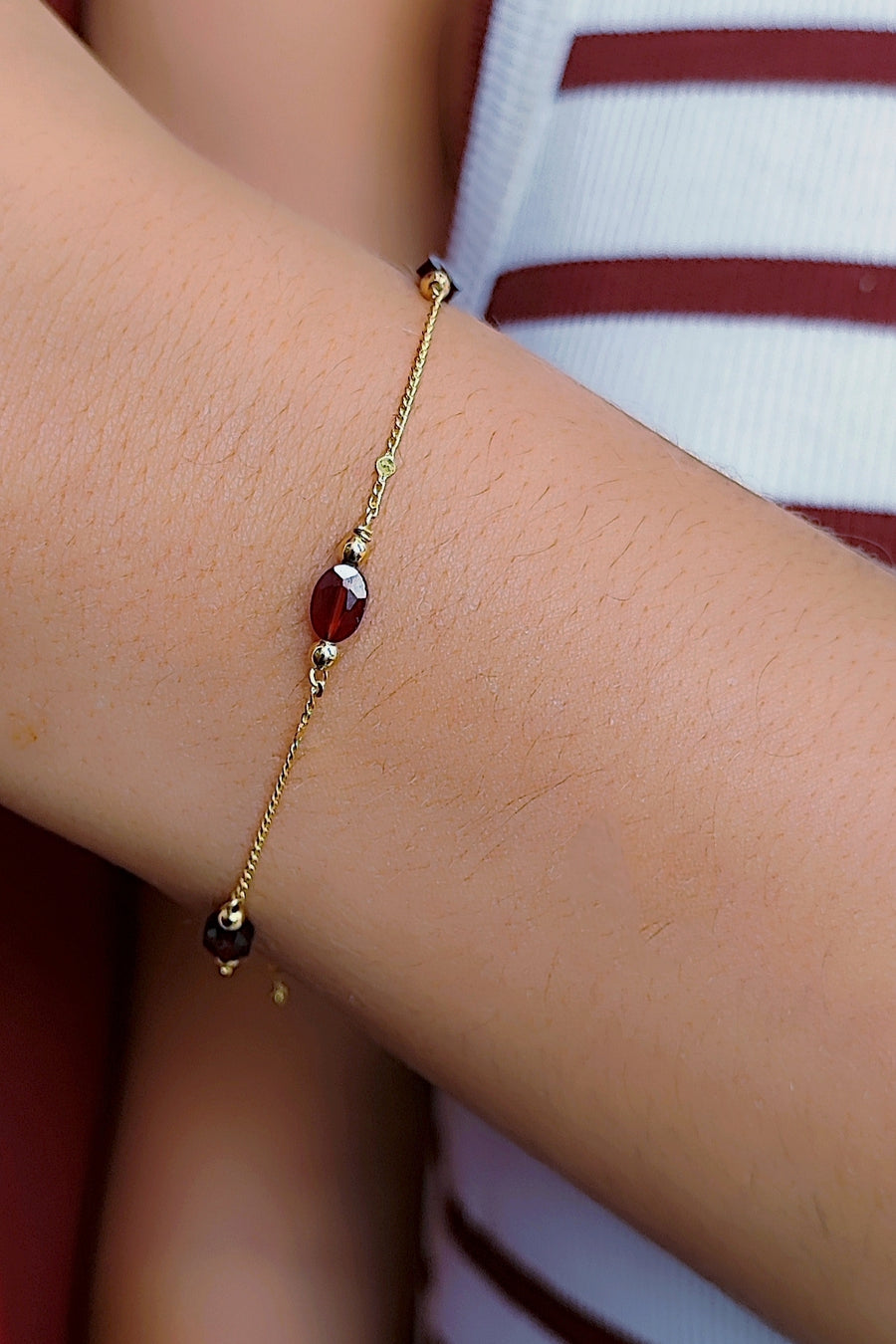 Bracelet trois Grenats