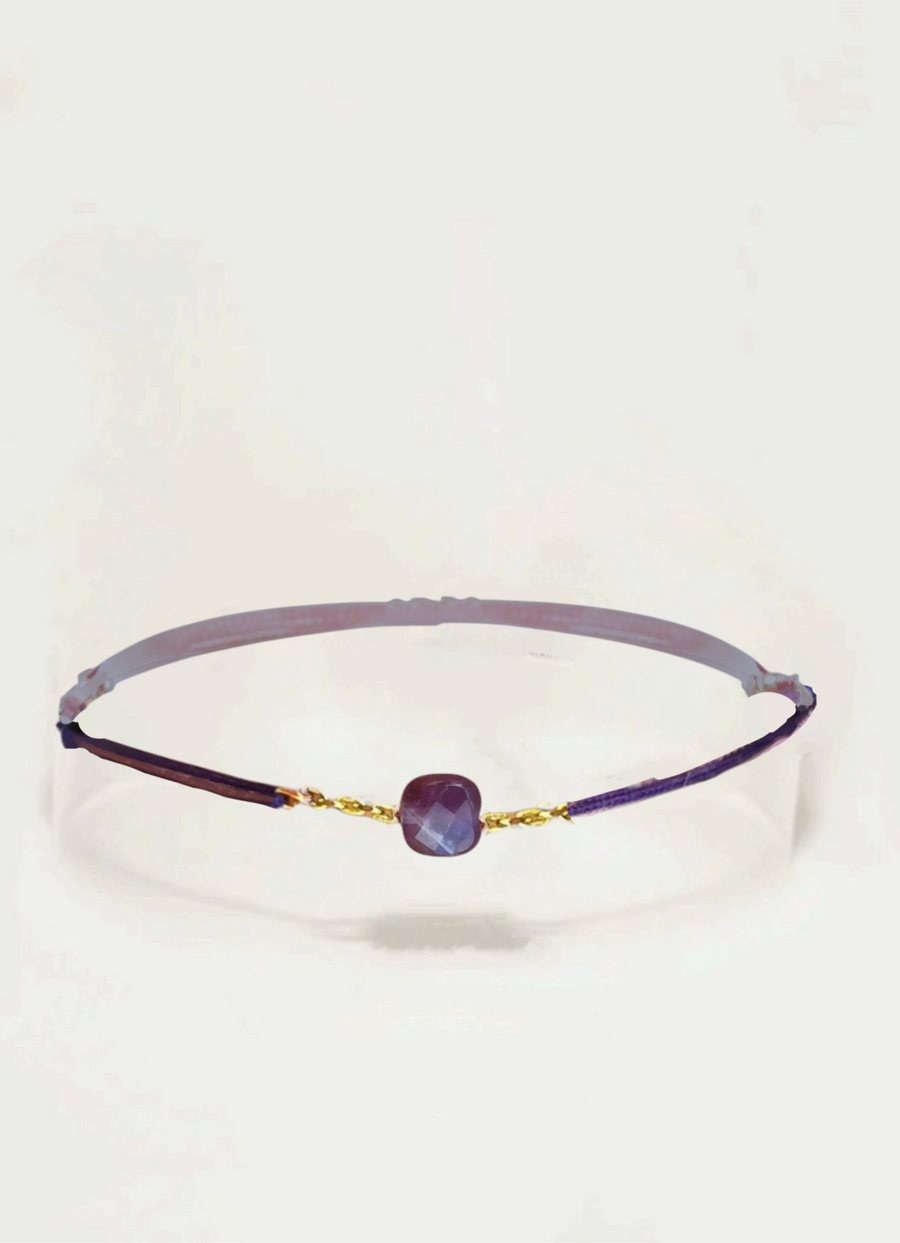 Bracelet Cordon Améthyste