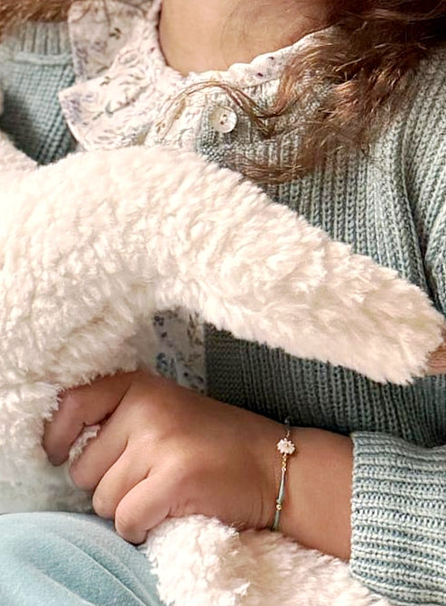 Bracelet Cordon Marguerite Nacre