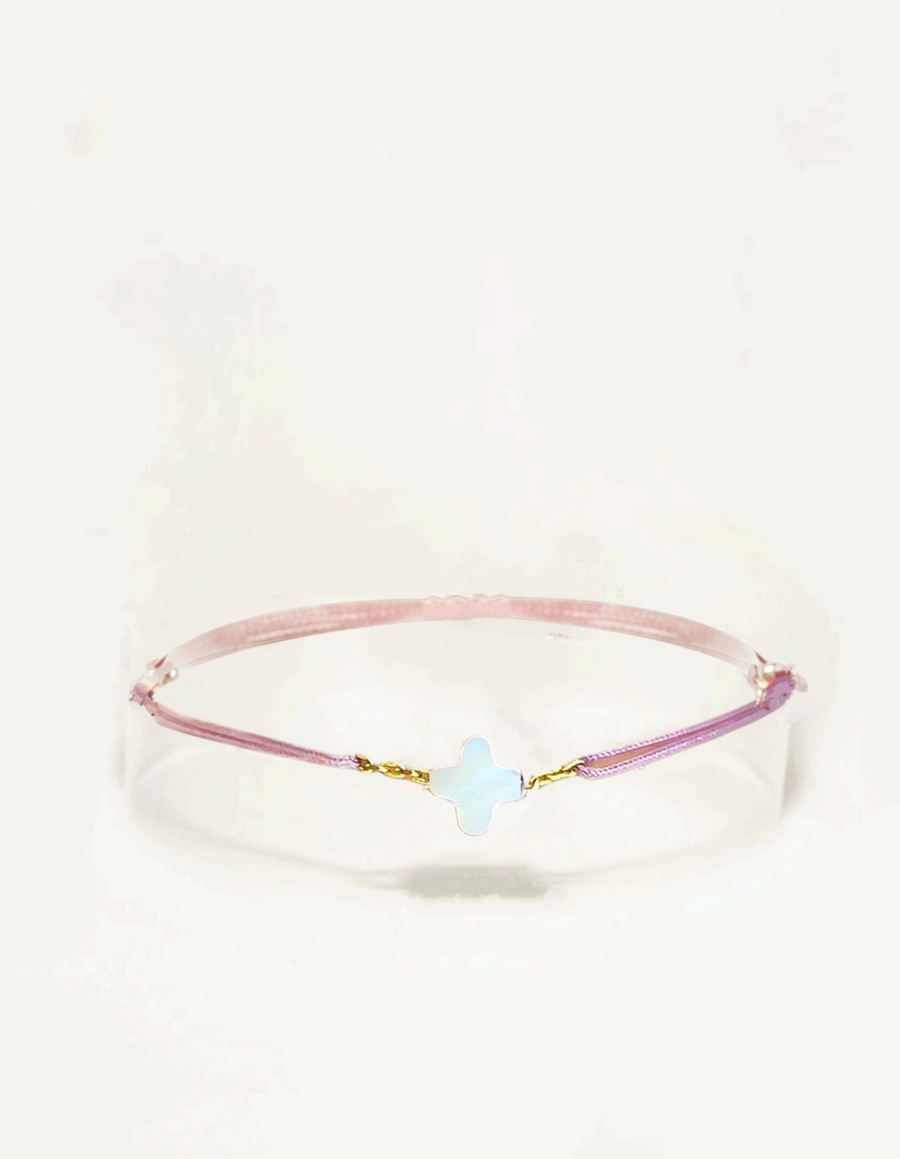 Bracelet Cordon croix nacre