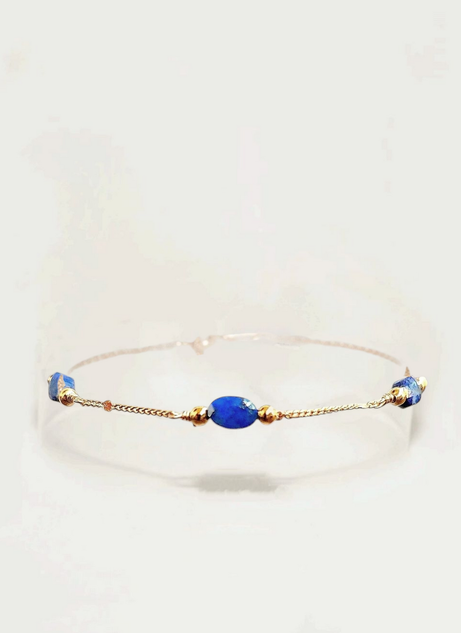 Bracelet trois Lapis Lazuli