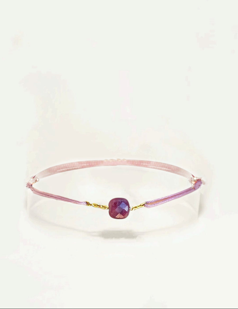 Bracelet Cordon Rubis d'Inde