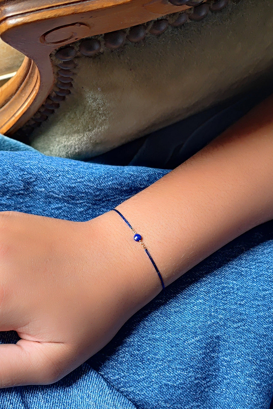 Bracelet cordon mini Lapis-Lazuli