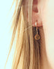 Mini Drops Citrine Boucles d'Oreilles Ô PLUM Bijoux Collection Citrine, Plaqué Or