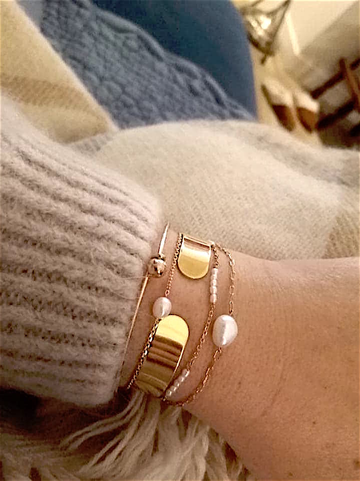 Bracelet mini-perles Naë - Ô PLUM Bijoux Légers en Argent 925 et Plaqué Or