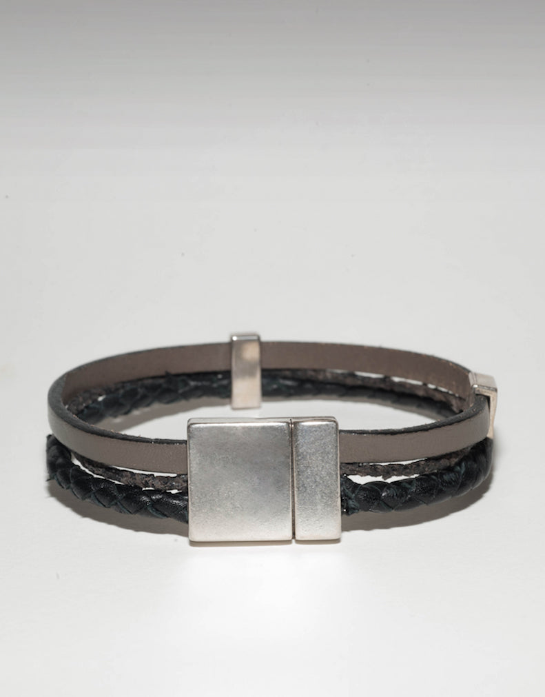 Bracelet cuir RUBY, Collection Toi & Moi Ô plum bijoux