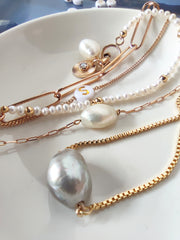 Bracelet Soho perle en Plaqué or - Ô PLUM