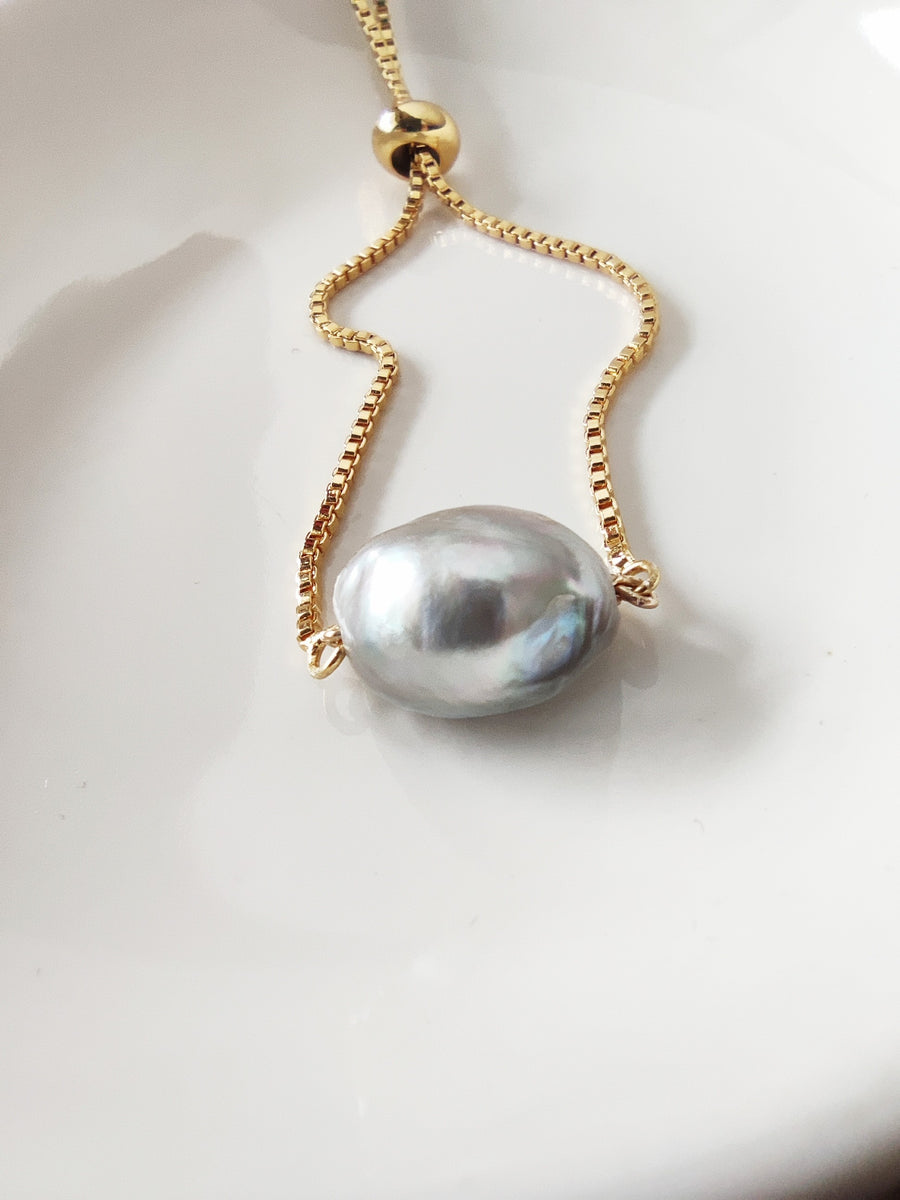 Bracelet Soho perle en Plaqué or - Ô PLUM 