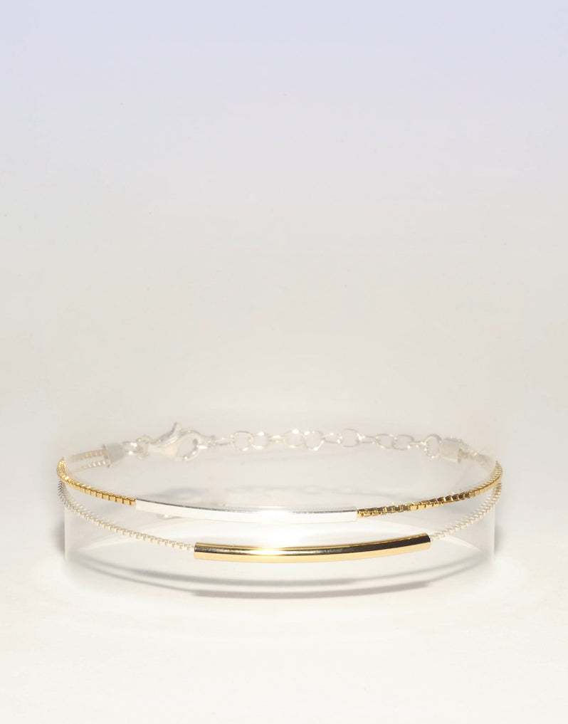 Bracelet CLARA Argent 925 / Plaqué Or Collection Beacon Hill Ô plum